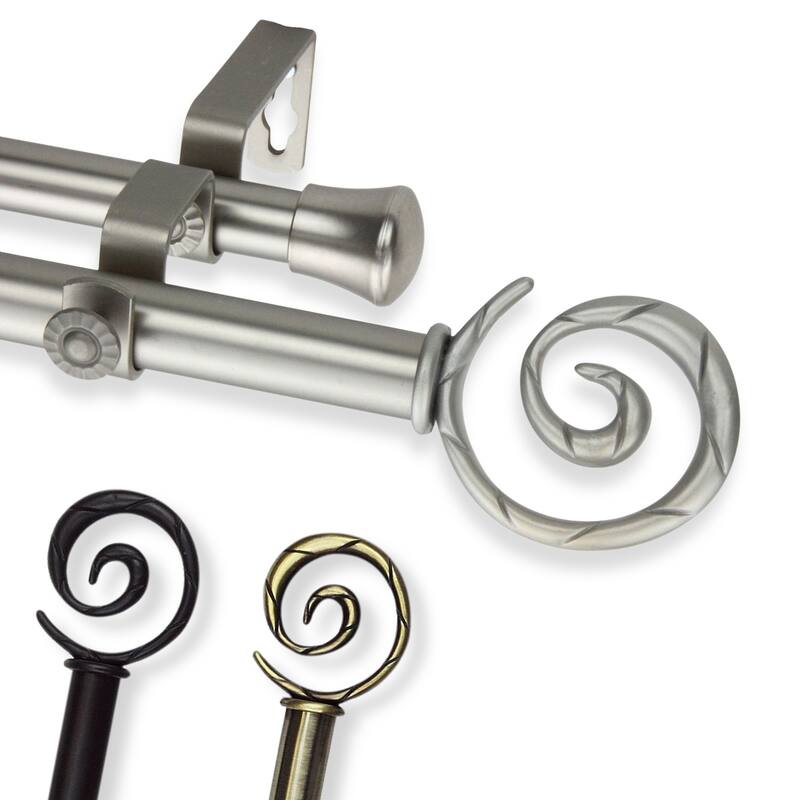InStyleDesign Radial Adjustable Double Curtain Rod