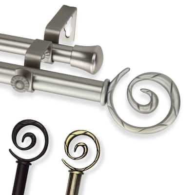 InStyleDesign Radial Adjustable Double Curtain Rod