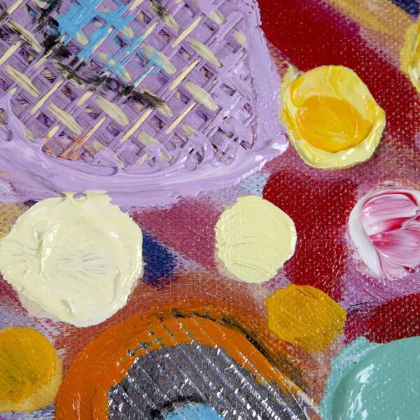 Yosemite Home Decor "Peacock Flourish" Original HandPainted Wall Art