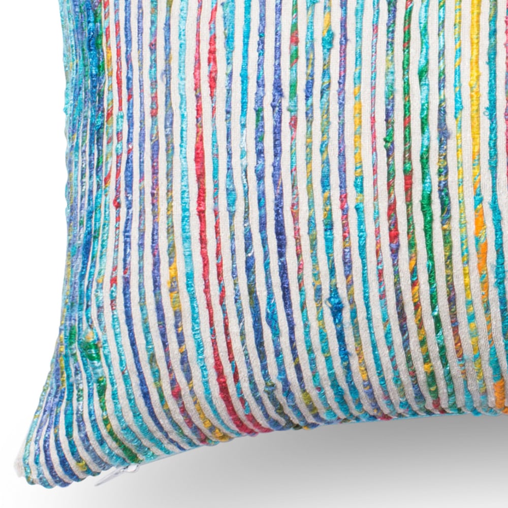 Talco Shaggy Boho Stripe 18-inch Throw Pillow - Bed Bath & Beyond - 30756551