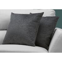 Velvet Grey Throw Pillow Cover, 18 X 18 Inches Decorative Throw Pillows For  Couch Sofa Bed, Gray Square Cushion Covers With Zipper Closure Set Of 2