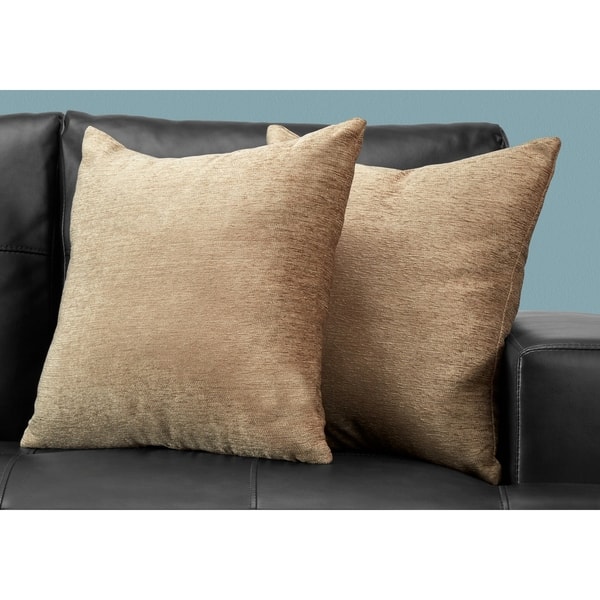 Pillows, Set Of 2, 18 X 18 Square, Insert Included, Decorative