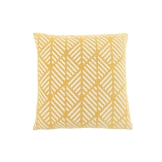 Pillows, 18 X 18 Square, Insert Included, Decorative Throw, Accent, Sofa, Couch, Bedroom, Polyester Yellow