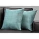 preview thumbnail 2 of 2, Pillow - 18"X 18" / Solid Aqua / 2Pcs