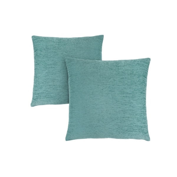 slide 2 of 4, Pillow - 18"X 18" / Solid Aqua / 2Pcs