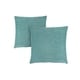 preview thumbnail 1 of 2, Pillow - 18"X 18" / Solid Aqua / 2Pcs