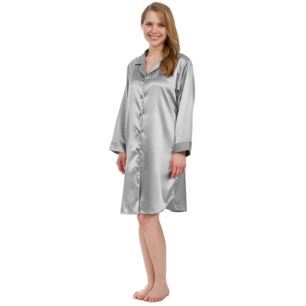 satin night shirt dress