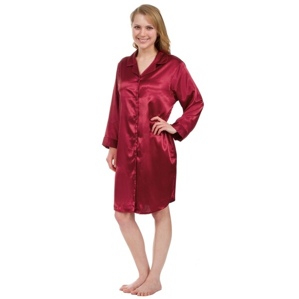 womens satin nightshirts