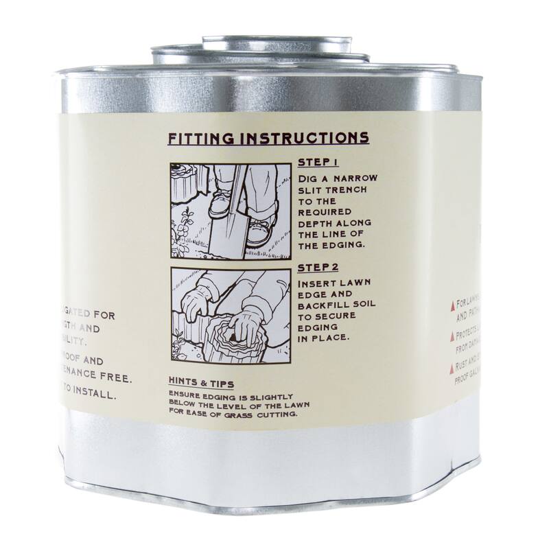 Galvanized Steel Lawn Edging Landscape 6.25 inches x 16 feet L by Pure Garden - 16 x .05 x 6.25