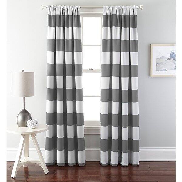 Shop French Impression Stripe Blackout Curtain Panel Free