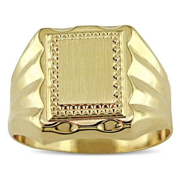 Shop Miadora Signature Collection Men's 18k Yellow Gold ...