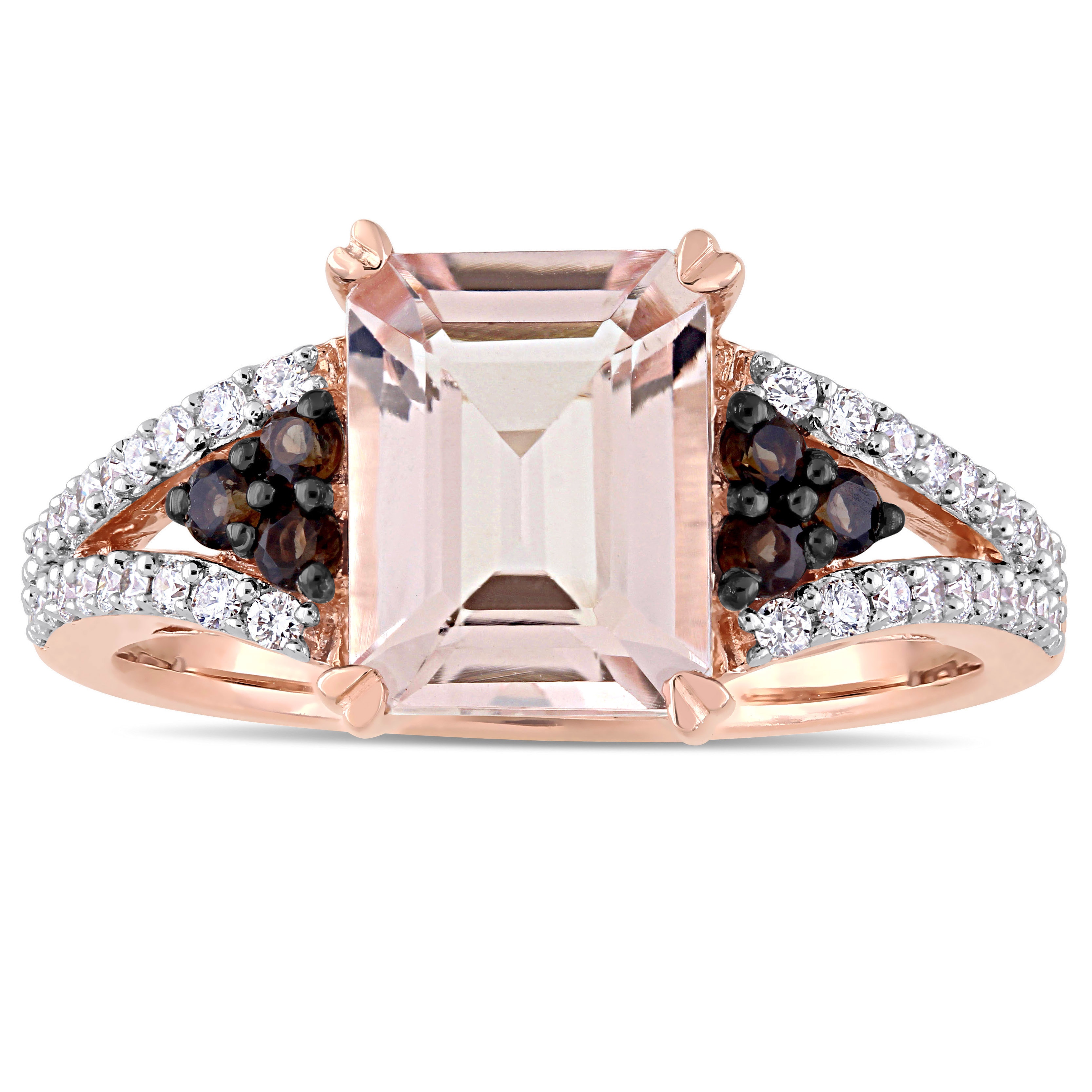 DV Jewels Garnet Quartz Gemstone Bar Ring