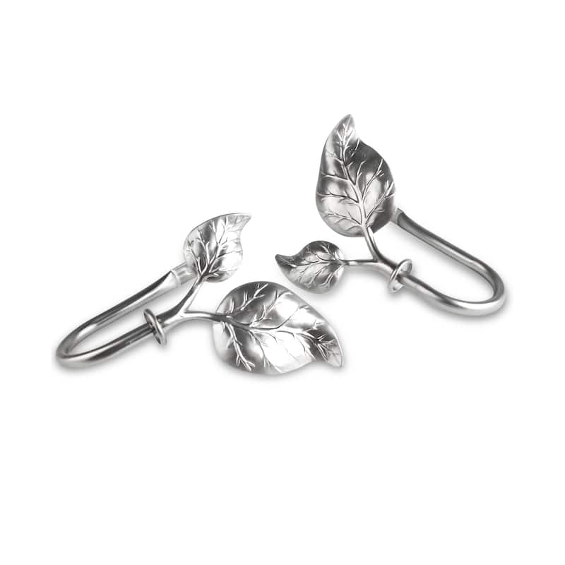 InStyleDesign Vine Curtain Holdback Pair - n/a - satin nickel