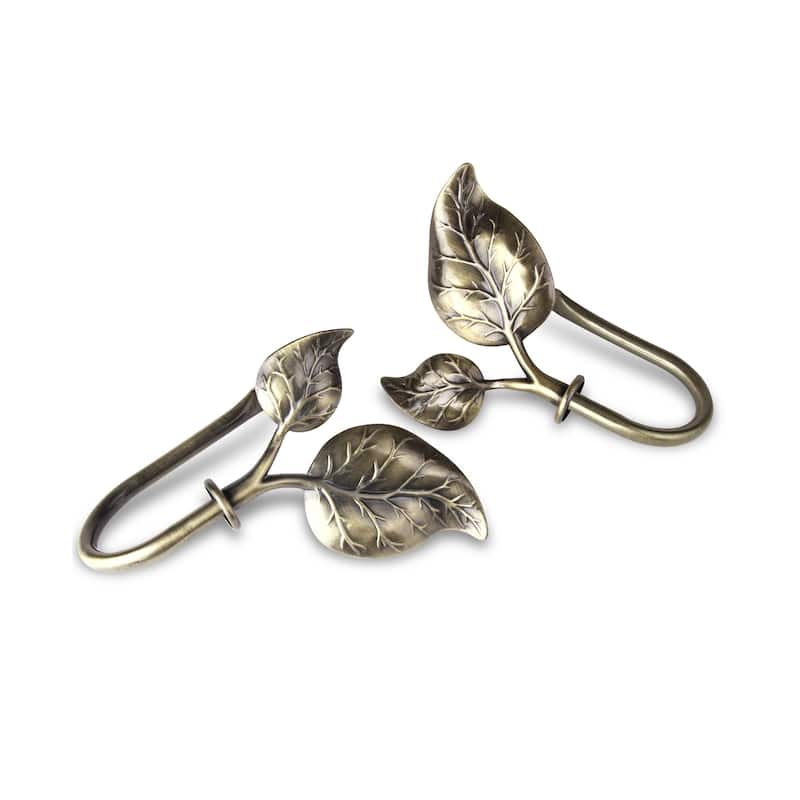 InStyleDesign Vine Curtain Holdback Pair - n/a - Antique Brass