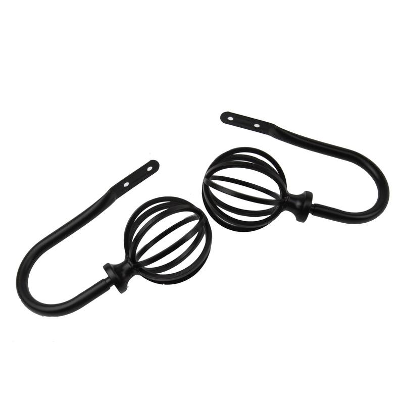 InStyleDesign Loop Curtain Holdback Pair - n/a - Black