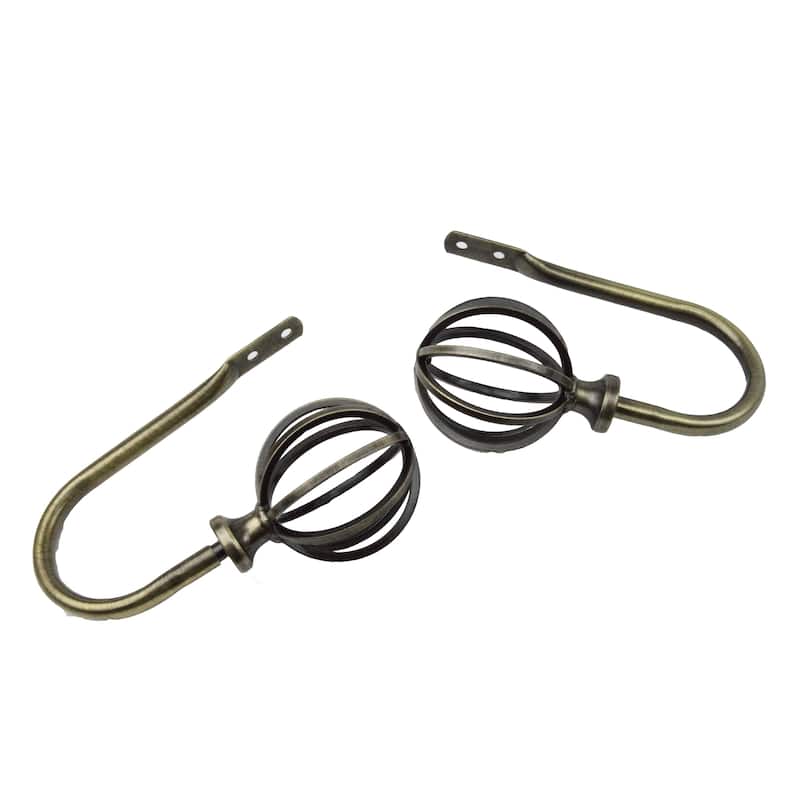 InStyleDesign Loop Curtain Holdback Pair - n/a - Antique Brass