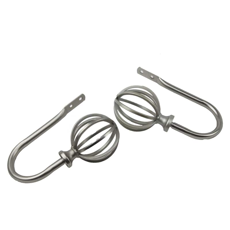 InStyleDesign Loop Curtain Holdback Pair - n/a - satin nickel