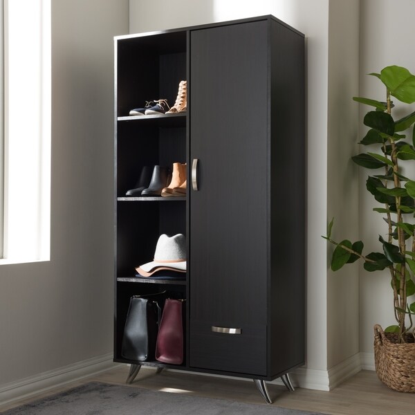 Shop Contemporary Dark Brown Bookcase by Baxton Studio ...