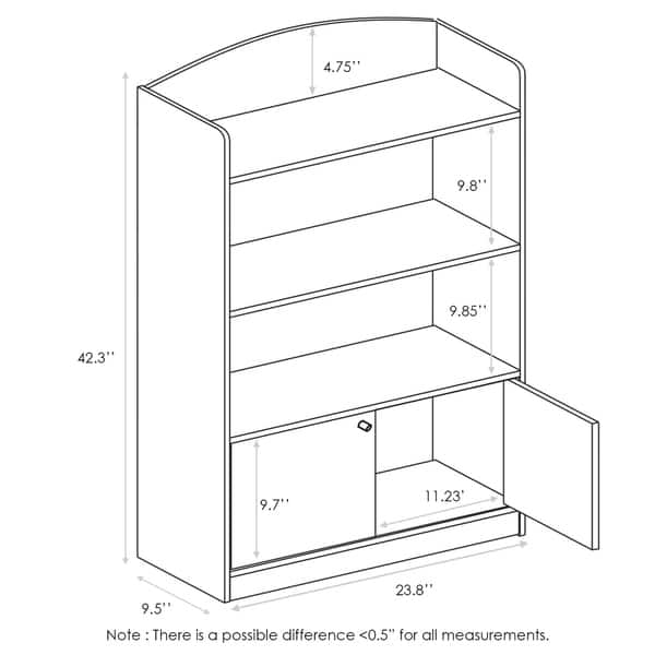 KidKanac Bookshelf with Storage Cabinet - - 18228421