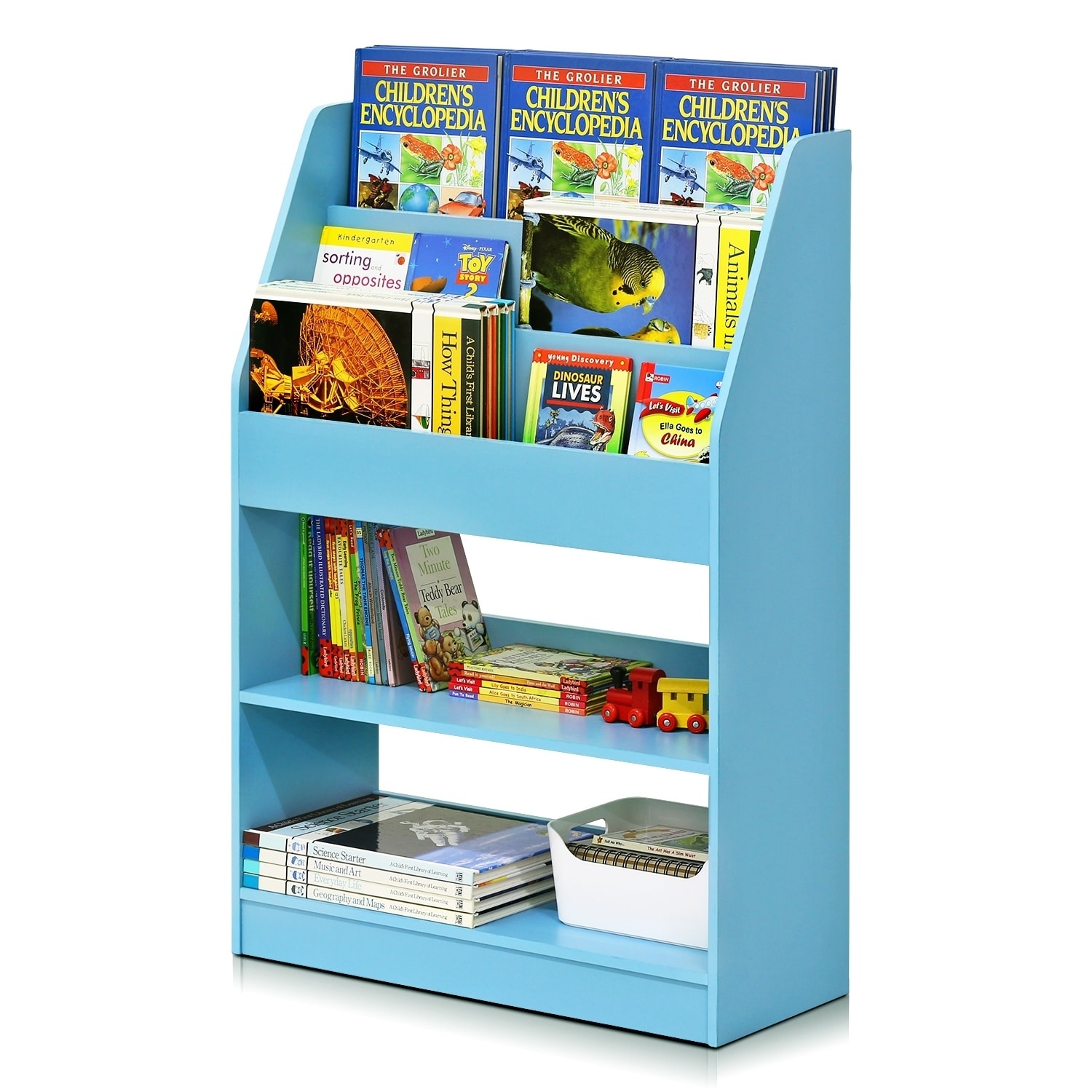 Shop Furinno Kidkanac Magazine Bookshelf With Toy Storage