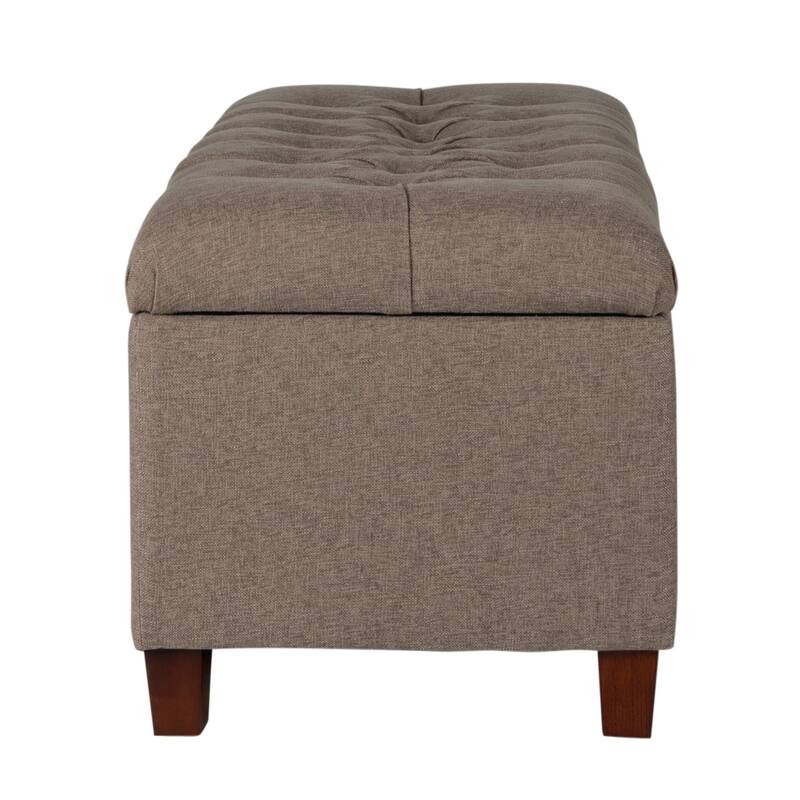Porch & Den Charenton Brown Tufted Storage Bench