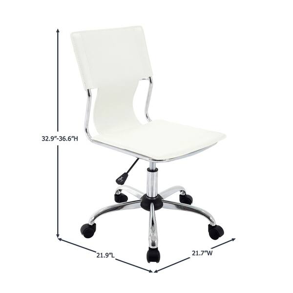 Porthos Home Office Chair with Adjustable Height and without Arm Rests