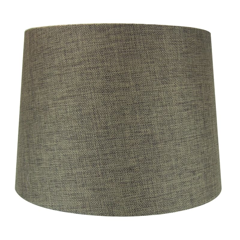 2 Light Swag Plug-In Pendant 14"w Chocolate Burlap with Diffuser, White Cord