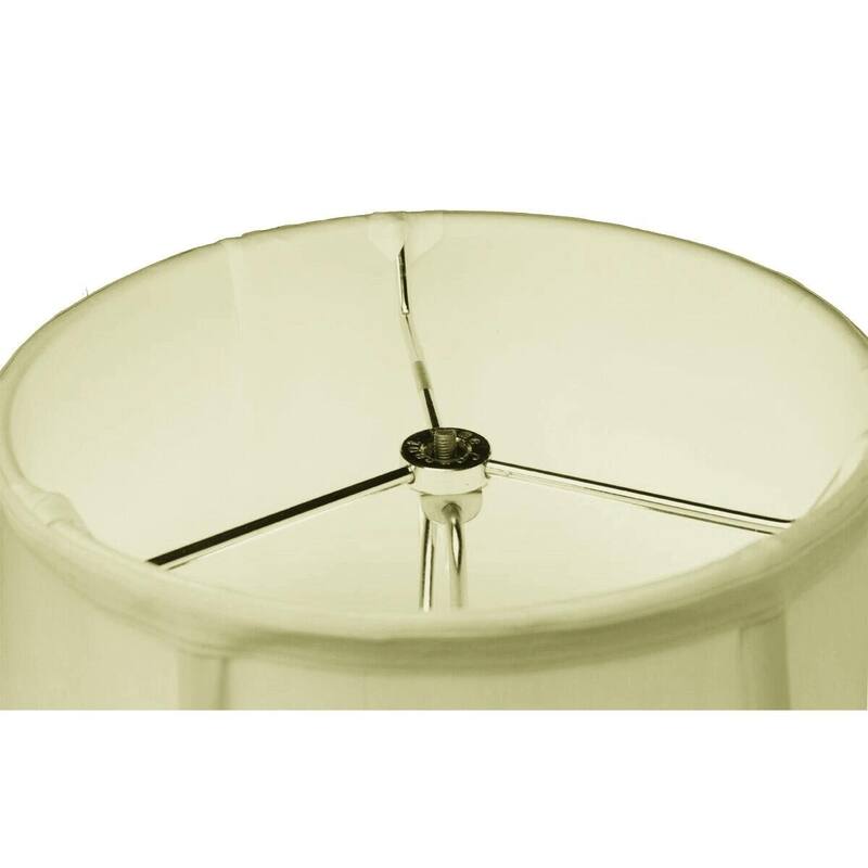1 Light Swag Plug-In Pendant 14"w White Shade, 17' Black Cord