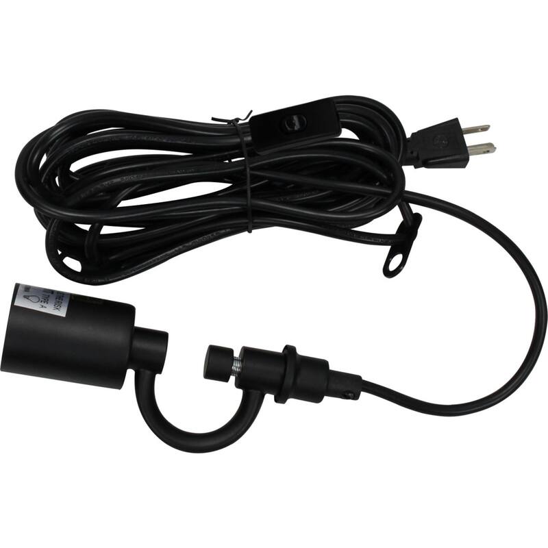 1 Light Swag Plug-In Pendant 6"w Rectangular Textured Oatmeal Shade, 17' Black Cord