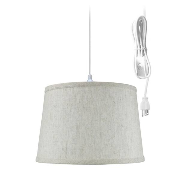 Shop Shallow Drum 1 Light Swag Plug In Pendant Hanging Lamp