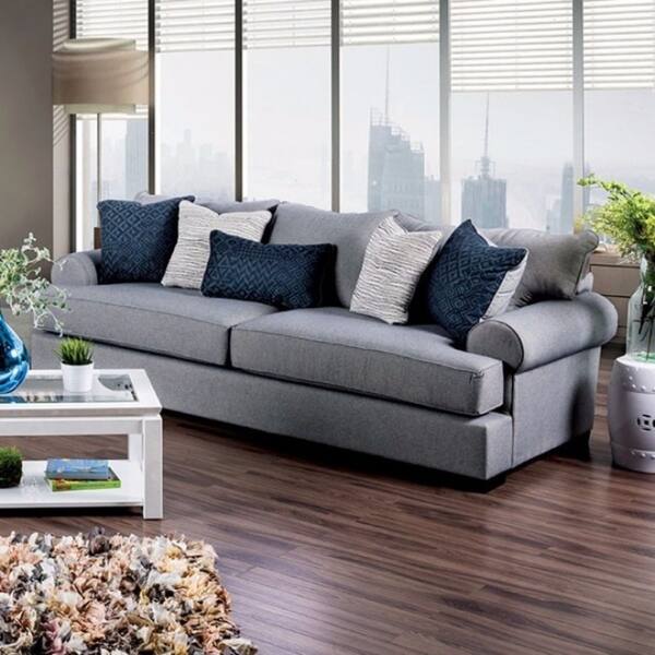 Gilda Transitional Style Sofa In Gray 18231642 Gilda Transitional Style Sofa In Gray