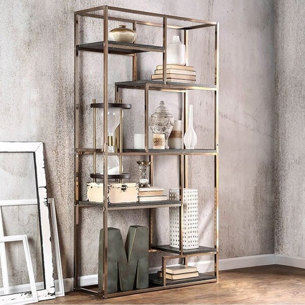 Shop Elvira Contemporary Display Shelf, Champgne Finish