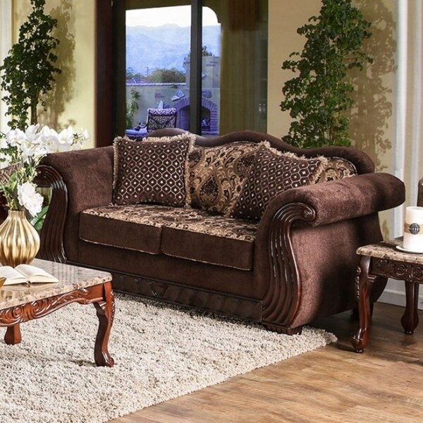 Shop Kensett Deluxe Cushy Cozy Loveseat Traditional Style, Brown - Free Shipping Today 