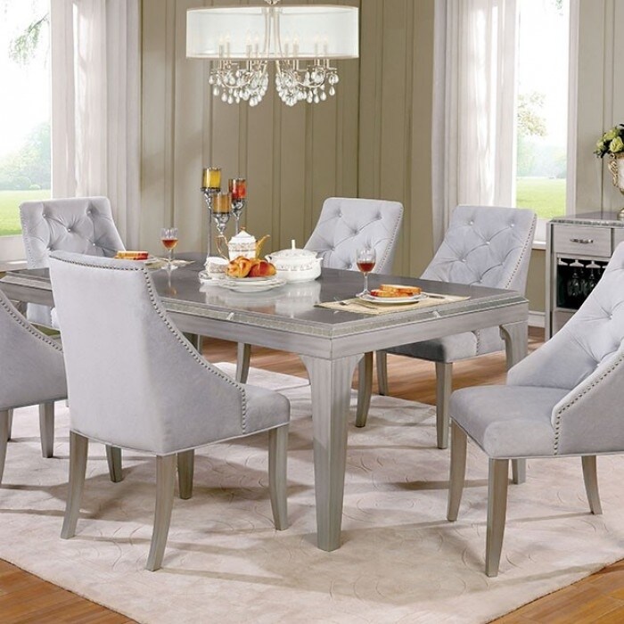 Diocles Contemporary Style Dining Table With Tapered Legs Diocles Contemporary Style Dining Table
