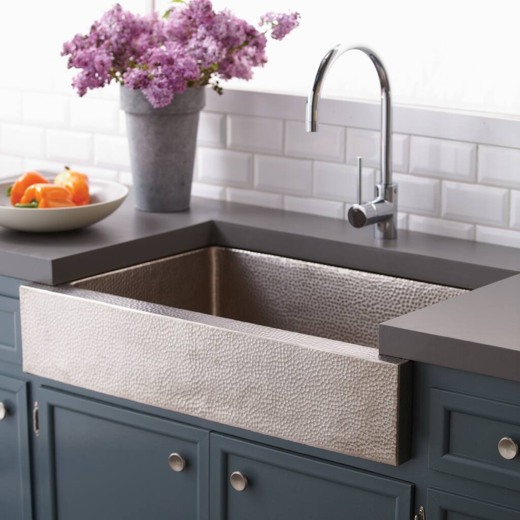 Paragon Brushed Nickel 33-inch Single Basin Farmhouse Kitchen Sink