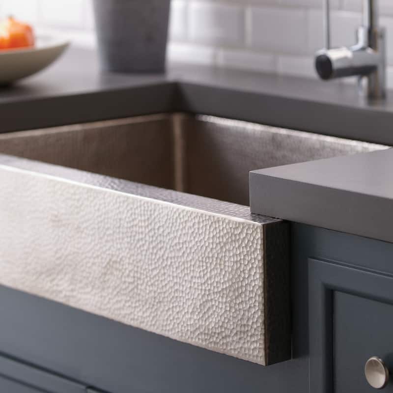Paragon Brushed Nickel 33-inch Single Basin Farmhouse Kitchen Sink