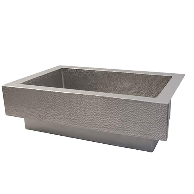 Paragon Brushed Nickel 33-inch Single Basin Farmhouse Kitchen Sink - Brushed nickel