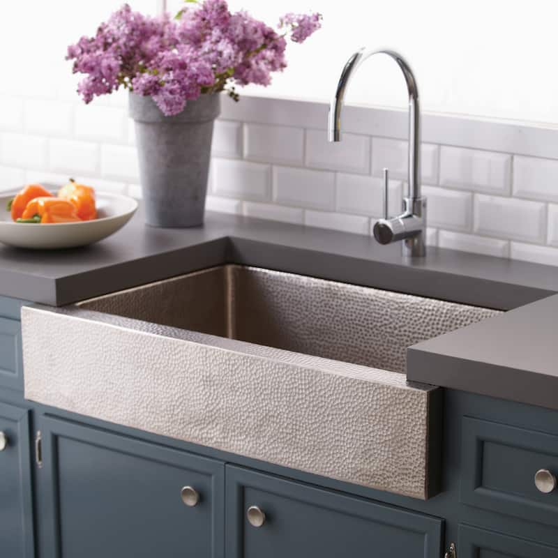 Paragon Brushed Nickel 33-inch Single Basin Farmhouse Kitchen Sink