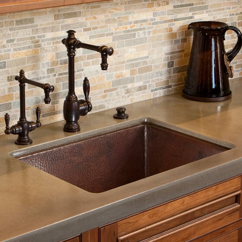 Cocina Hand Hammered Antique Copper 24-inch Undermount Kitchen Sink - Antique Copper