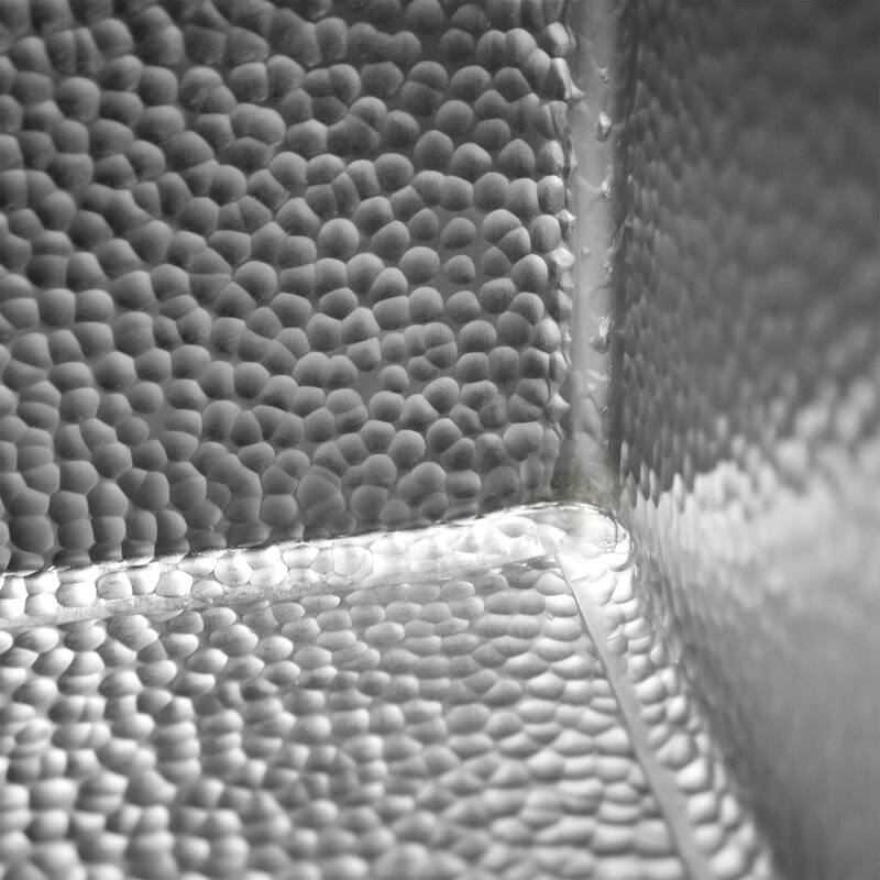 Cocina Hand Hammered Brushed Nickel 33-inch Undermount Kitchen Sink - 33" x 21" x 10.5"