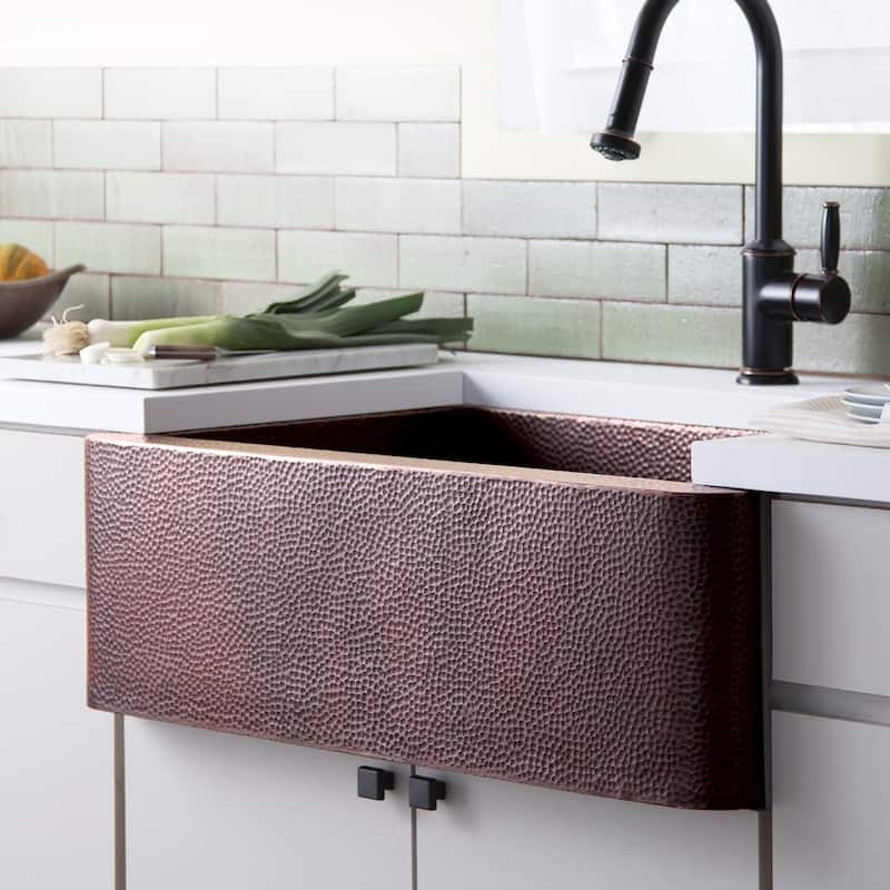 Farmhouse Antique Copper 33-inch Kitchen Sink - Antique Copper