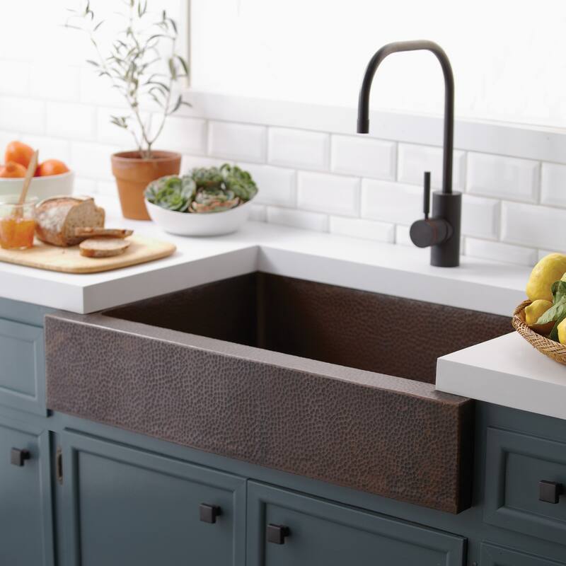 Paragon Antique Copper 33-inch Single Basin Farmhouse Kitchen Sink