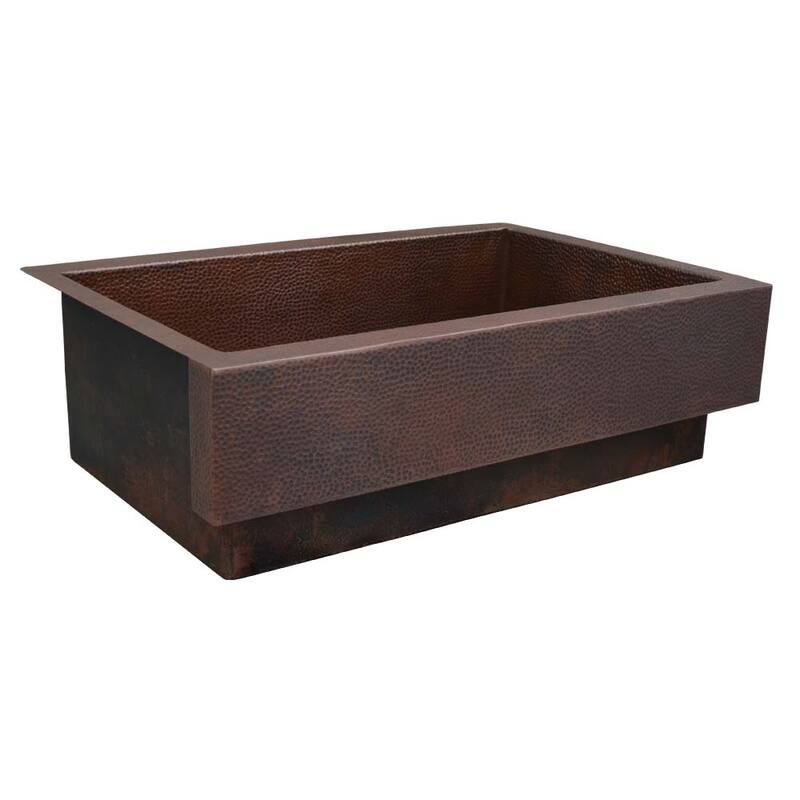 Paragon Antique Copper 33-inch Single Basin Farmhouse Kitchen Sink - Antique Copper
