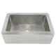 preview thumbnail 3 of 5, Farmhouse Brushed Nickel 33-inch Kitchen Sink - Brushed nickel - 33" x 22" x 10.5"