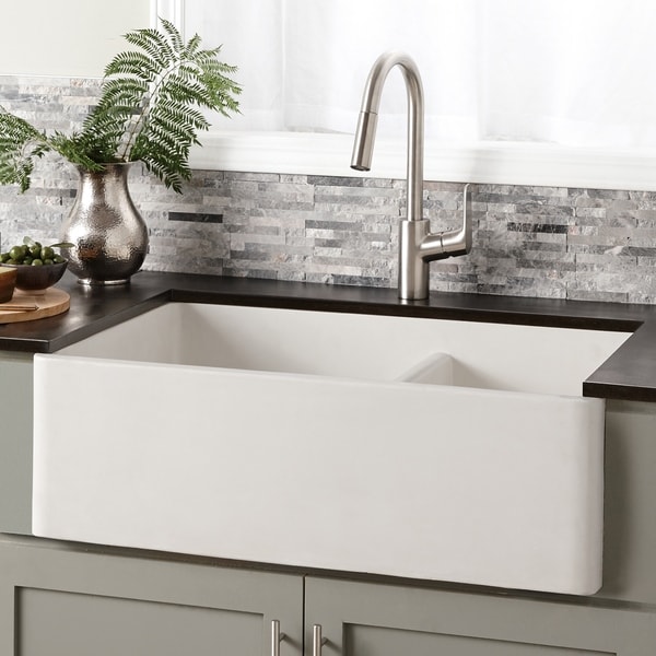 Shop Farmhouse 33 Inch Double Bowl Nativestone Kitchen Sink 33 X 21