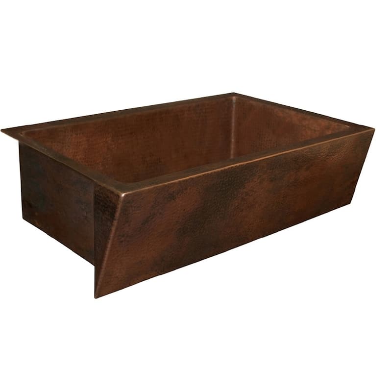 Zuma Hand Hammered Antique Copper Farmhouse Kitchen Sink