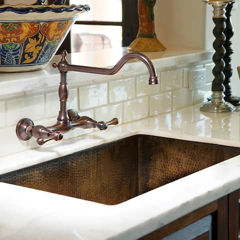 Cocina Hand Hammered Antique Copper 33-inch Undermount Kitchen Sink
