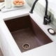 preview thumbnail 4 of 2, Cocina Hand Hammered Antique Copper 33-inch Undermount Kitchen Sink Antique Copper