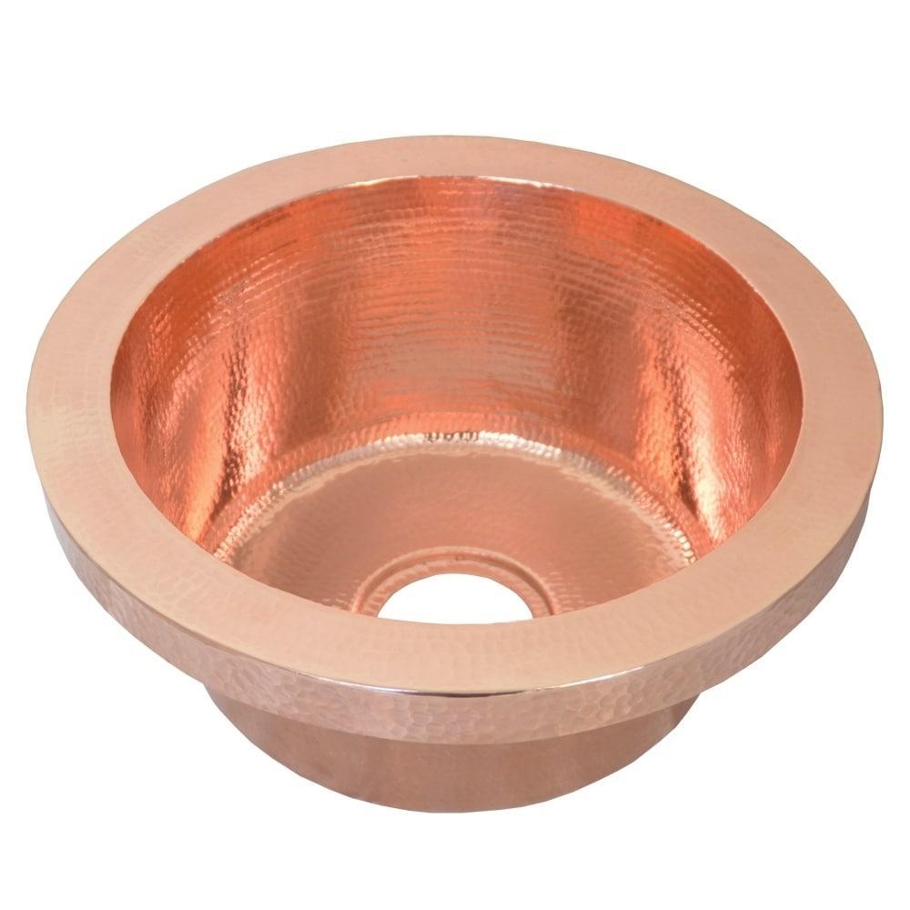 Mojito Hammered Polished Copper Drop-in Bar/ Prep Sink - Polished Copper