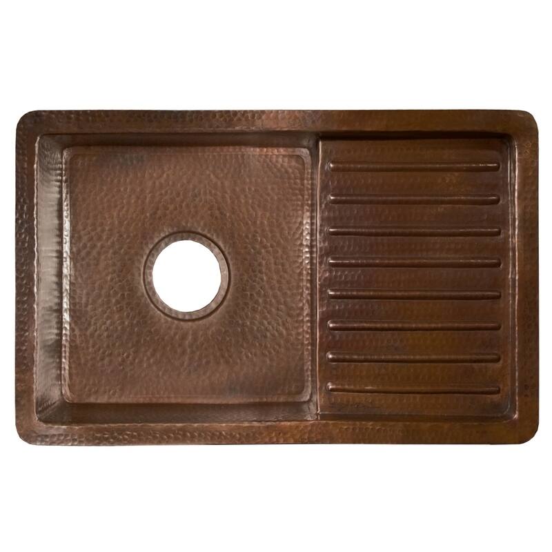 Cantina Pro Antique Copper Drainboard Undermount Kitchen Sink